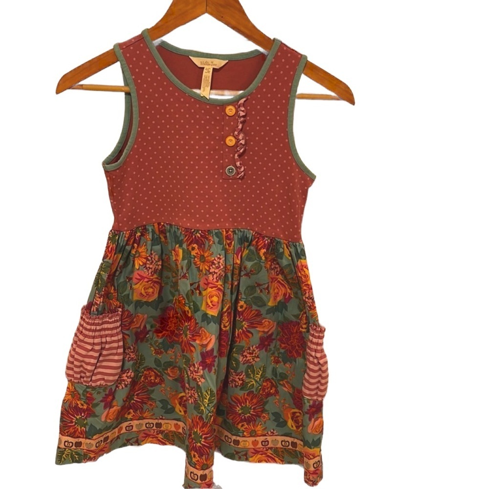 Matilda Jane sleeveless floral girls dress size 12 GUC